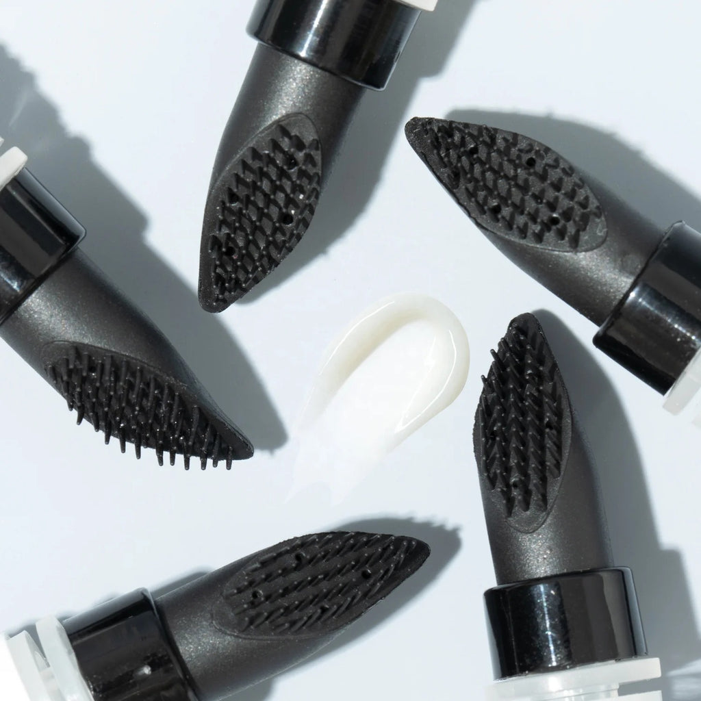 LOPURE Lip Buff Balm buffing tips and balm texture
